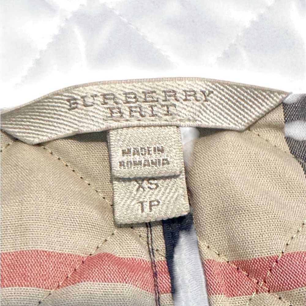 BURBERRY BRIT Quilted Black Jacket Coat Blazer Nova Check Lined Size XS - Picture 7 of 16